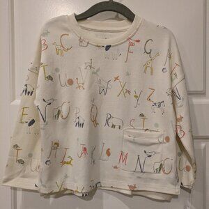 Pehr Toddler Size 3T Organic Cotton Pocketed Crew Neck Shirt NWT